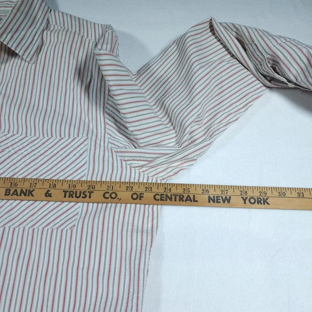 Banana‎ Republic Men Striped Long Sleeve Button Down Shirt Organic Cotton Size L